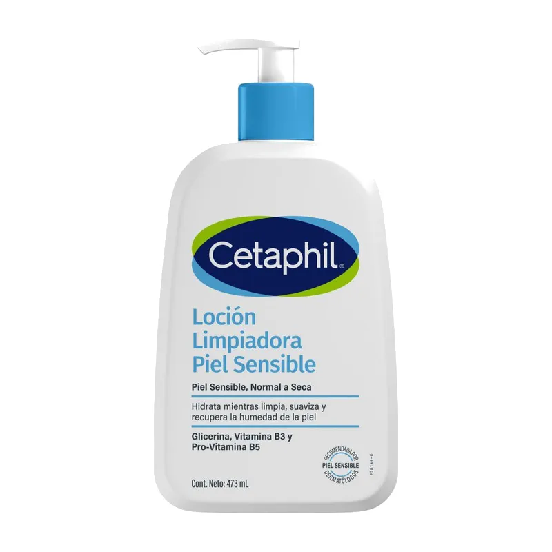 Cetaphil Loción Limpiadora Piel Sensible, 473 ml