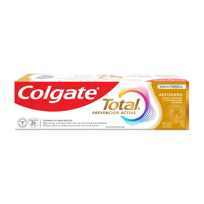 Colgate Total Antisarro crema dental con flúor, 90 g