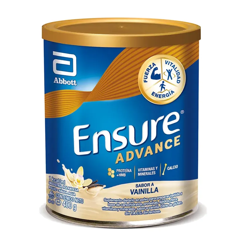 Ensure Advance en Polvo Sabor Vainilla, Lata de 400 g