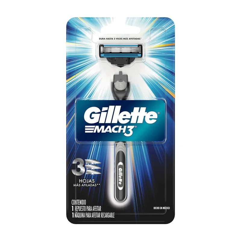 Gillette Mach3 máquina de afeitar, Máquina + 1 repuesto