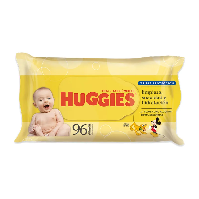 Huggies Toallitas Húmedas Triple Protección, 96 unidades