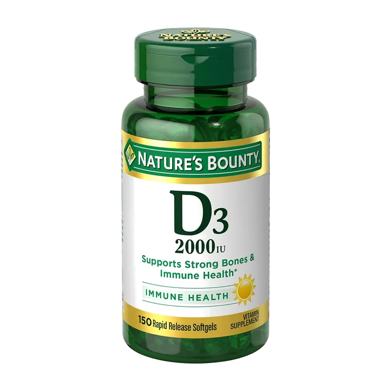 Nature's Bounty Vitamina D3 2000 UI, 150 cápsulas blandas