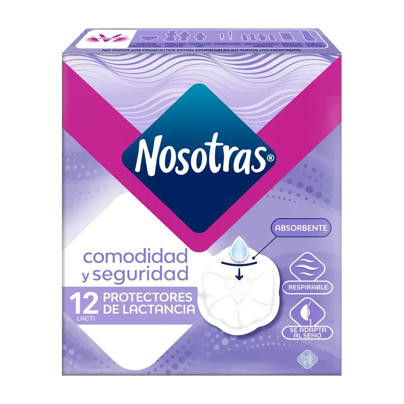 Nosotras Lacti Protectores de Lactancia, 12 unidades