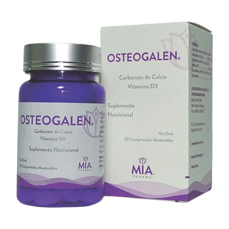 Osteogalen Calcio + Vitamina D3, 30 comprimidos masticables