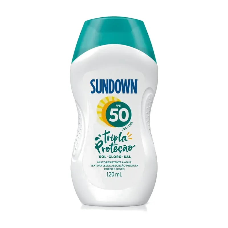 Sundown Protector solar Praia e Piscina FPS 50, 120 ml