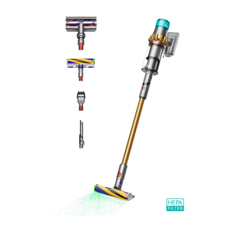 Aspiradora inalámbrica Dyson V15 Detect, Amarillo y níquel