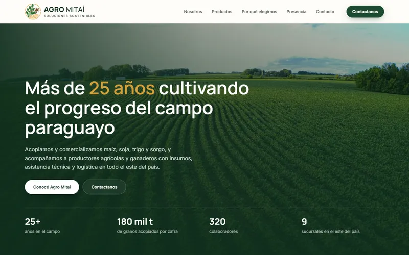 Agroindustria y agronegocios: Agro Mitaí, vista en computadora