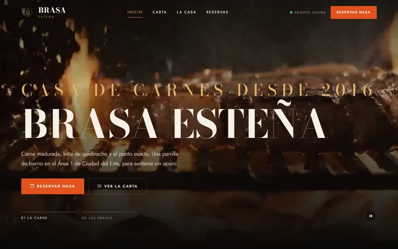 Parrilla y casa de carnes: Brasa Esteña, vista en computadora